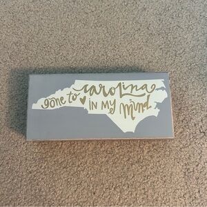 Gray and White Carolina sign